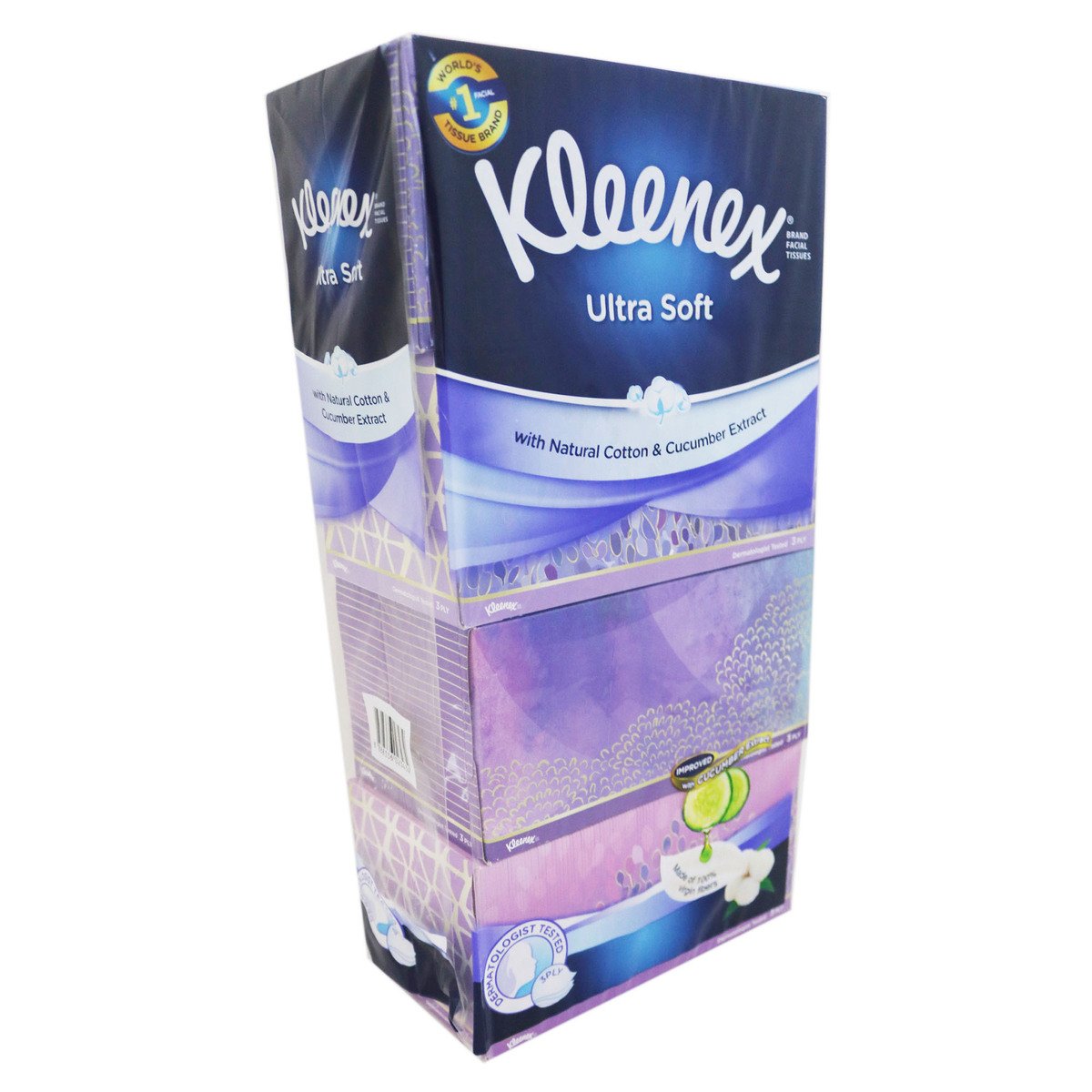 Kleenex Facial Tissue Natural Gentla Clean Fly 3Ply 4 x 100sheets