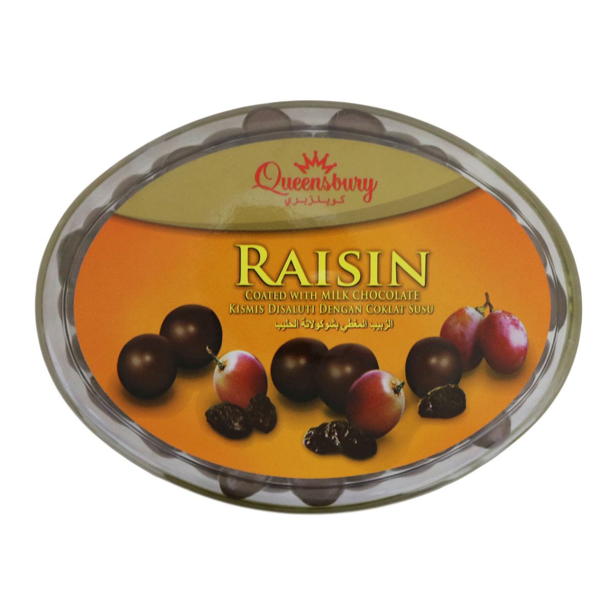 Queensbeery Milk Chocolate Raisins Oval 450g