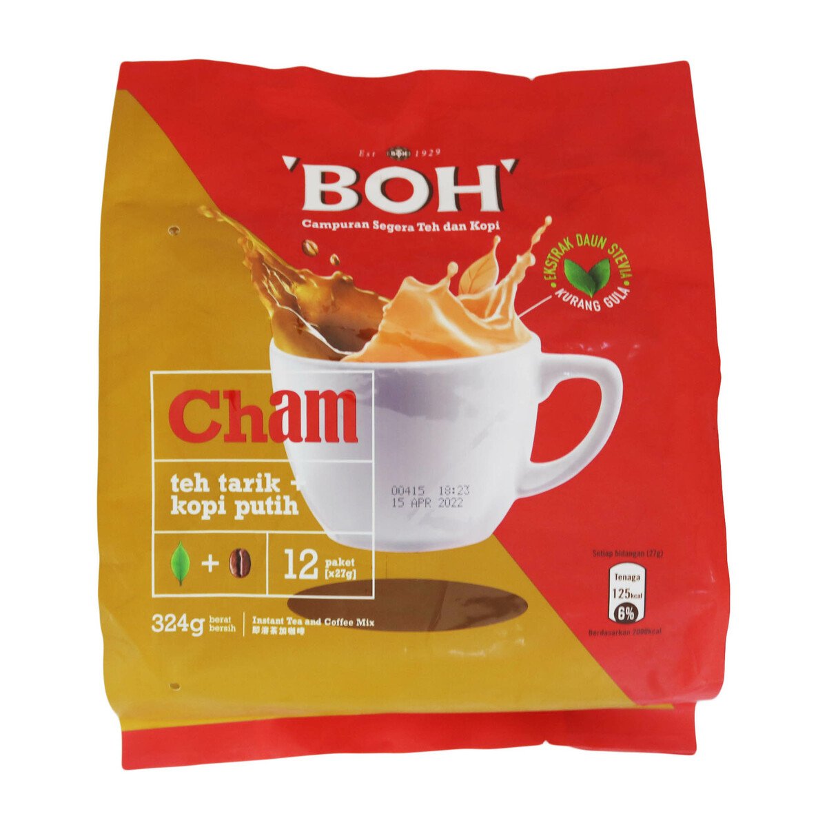 Boh Cham Teh Tarik + White Coffee 12 x 27g