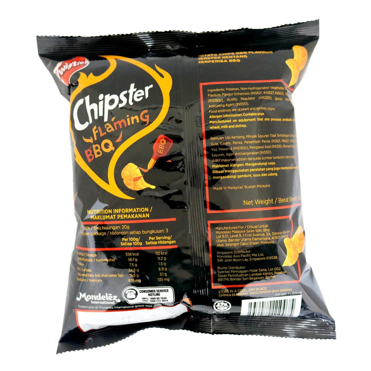 Twisties Chipster Flaming Bbq 60g