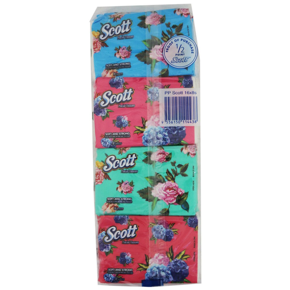Scott Facial Tissue Pocket Pack 16 x 8sheets