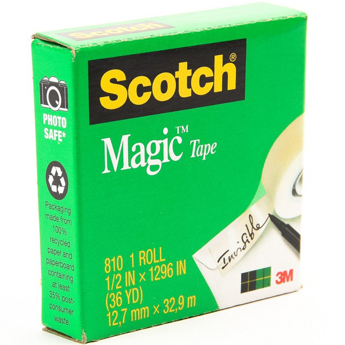 3M Scotch Magic Tape Boxed 1/2in x 36yards 1Pc