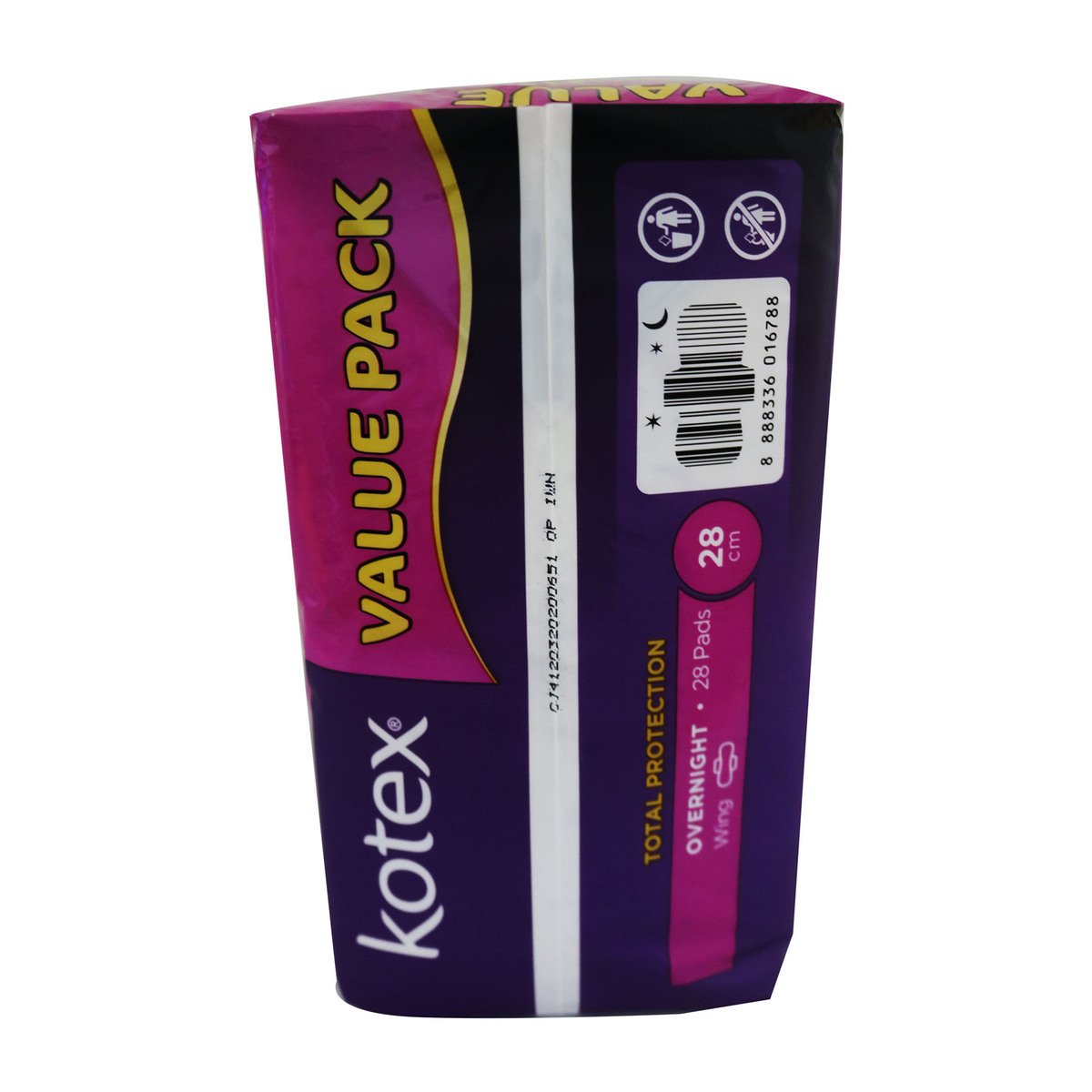 Kotex Soft Side Overnight Pro Active Guards Wing 28Cm 28 Counts
