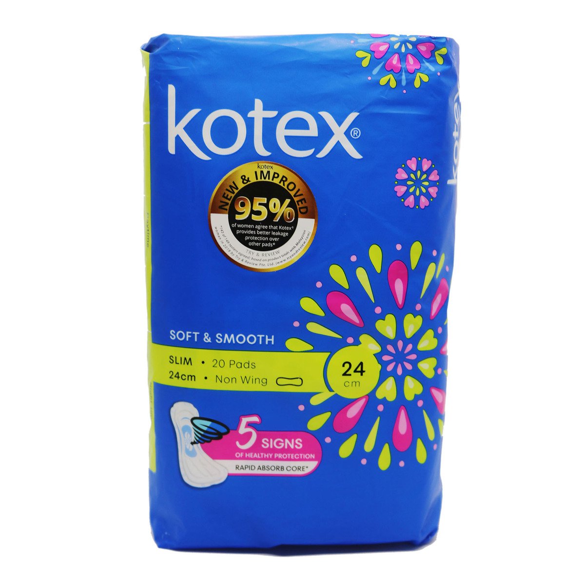 Kotex Soft Side Slim Nonwing 20 Counts