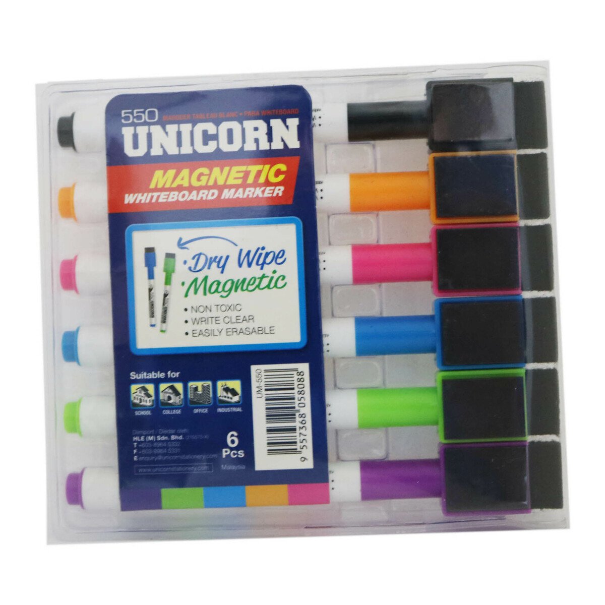 Unicorn Marker Um-550 6pcs