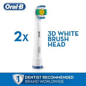 Oral-B 3D White Replacement Brush Head 2 Count Assorted Color