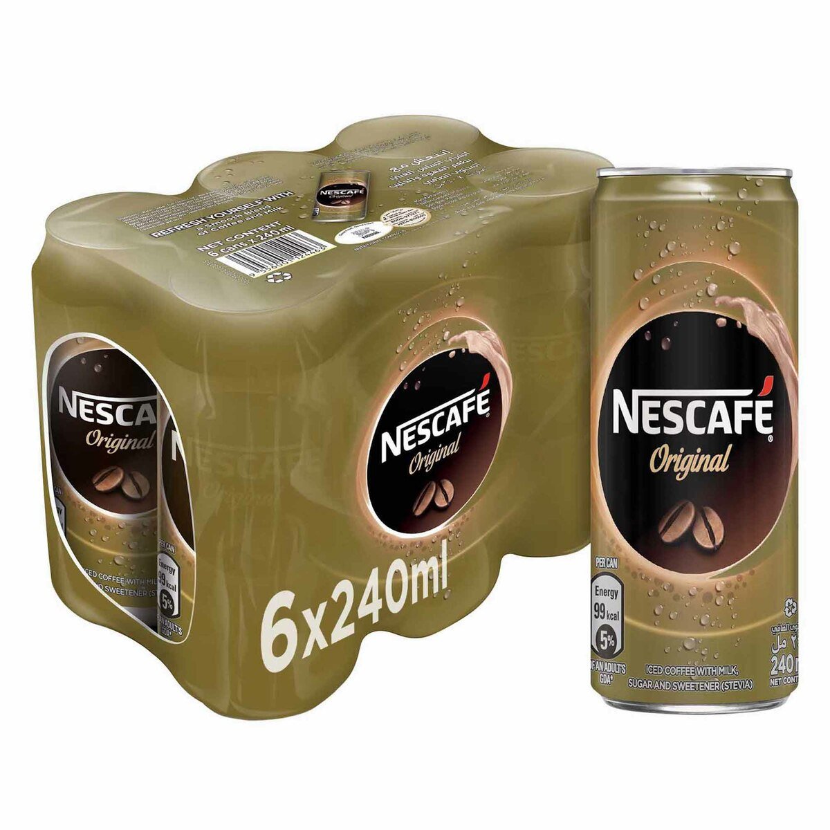 Nescafe Ready To Drink Original Chilled Coffee 6 x 240ml