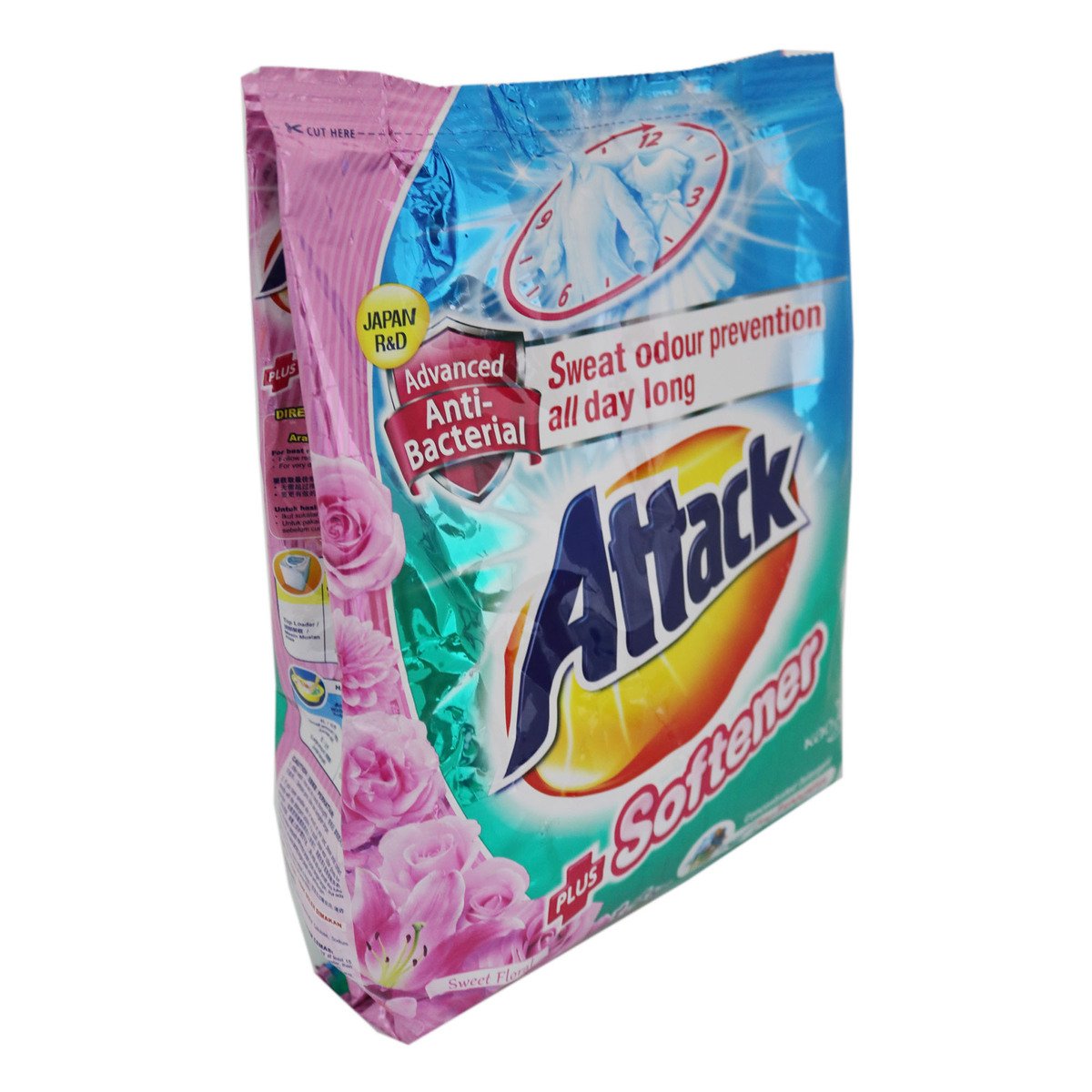 Attack Detergent Plus Softener Floral 1400g
