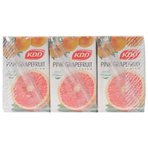 KDD Pink Grape fruit Juice 250ml x 6 Pieces