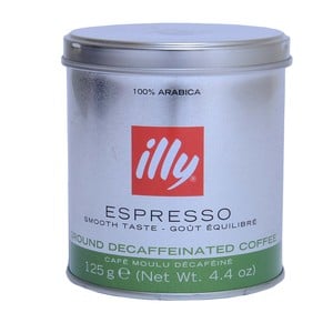 Illy Espresso Decaffeinated Coffee 125g