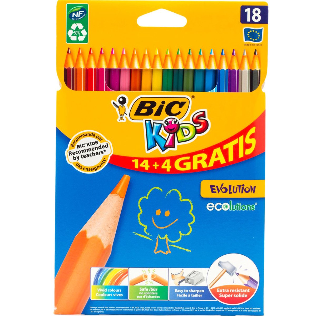 Bic Kids Color Pencil CBW 18's