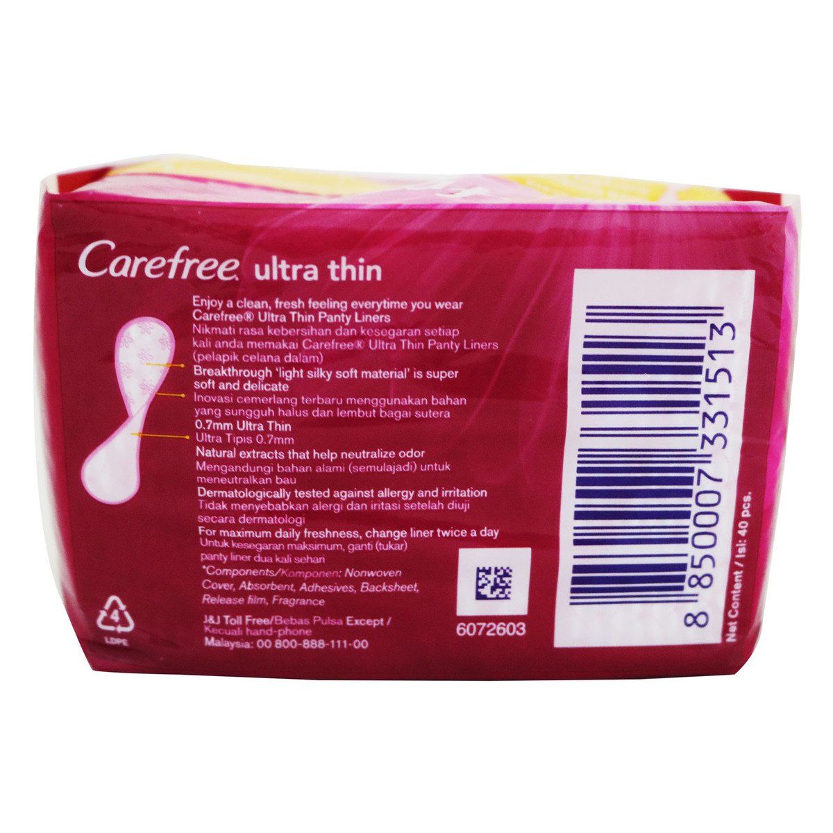 Carefree Ultra Thin Cented 40sheets