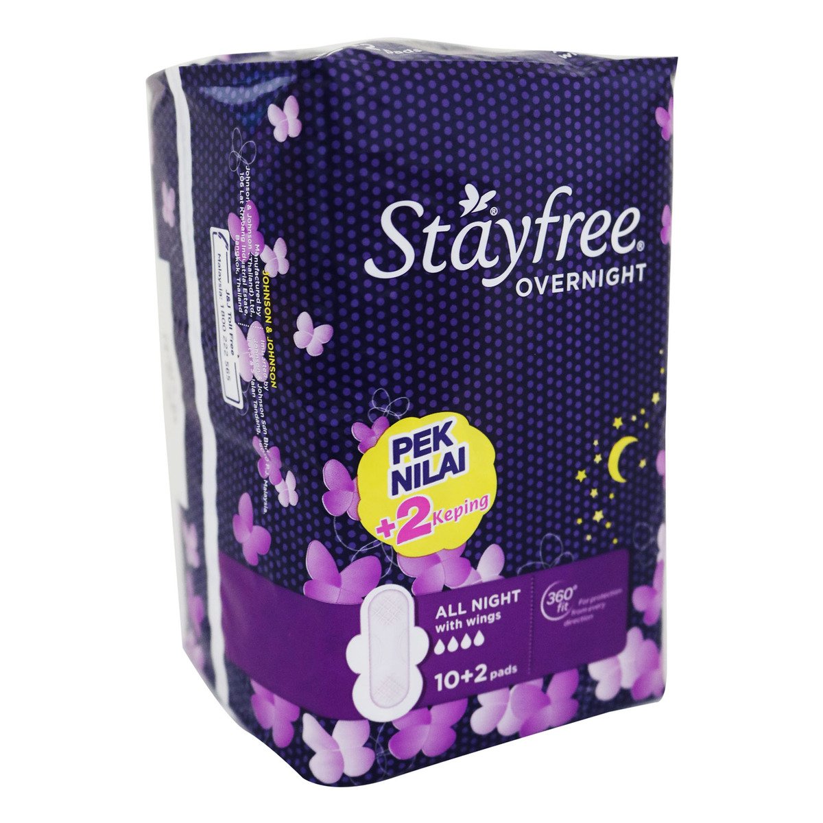 Stayfree Overnight Wing 10+2 Counts