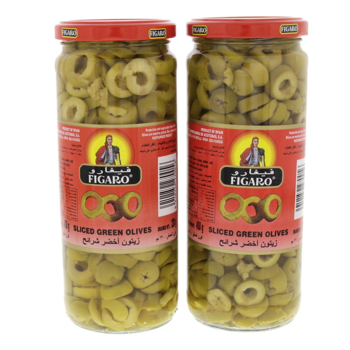 Figaro Sliced Green Olives 2 x 230 g