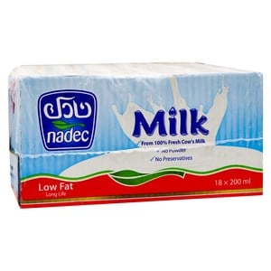 Nadec Long Life Milk Low Fat 18 x 200ml