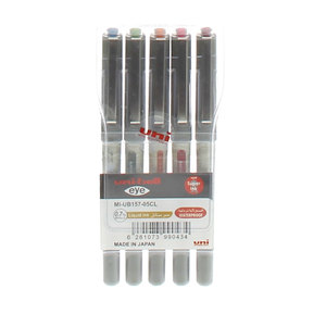 Uni-Ball Eye Fine Pen MIUB157-05 Wlt 5Clr