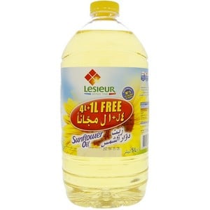 Buy Lesieur Sunflower Oil 4 Litres + 1 Litre Online at Best Price | Sunflower Oil | Lulu UAE in UAE