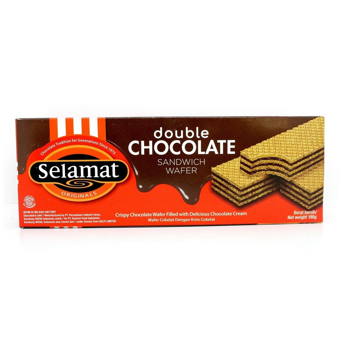Selamat Wafer Double Chocolate 198g