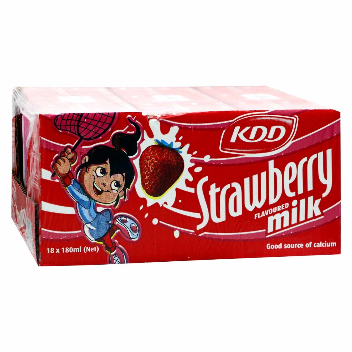 KDD Strawberry Flavoured Milk 6 x 180 ml