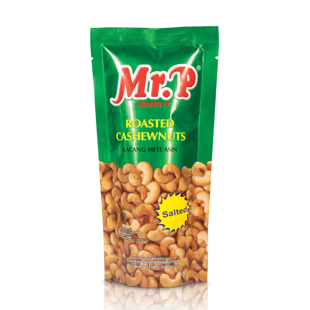 Mr. P Roasted Cashewnuts Salted 80g