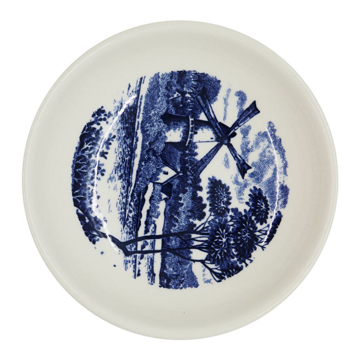 Claytan Windmill Blue Round Dish 4"-6