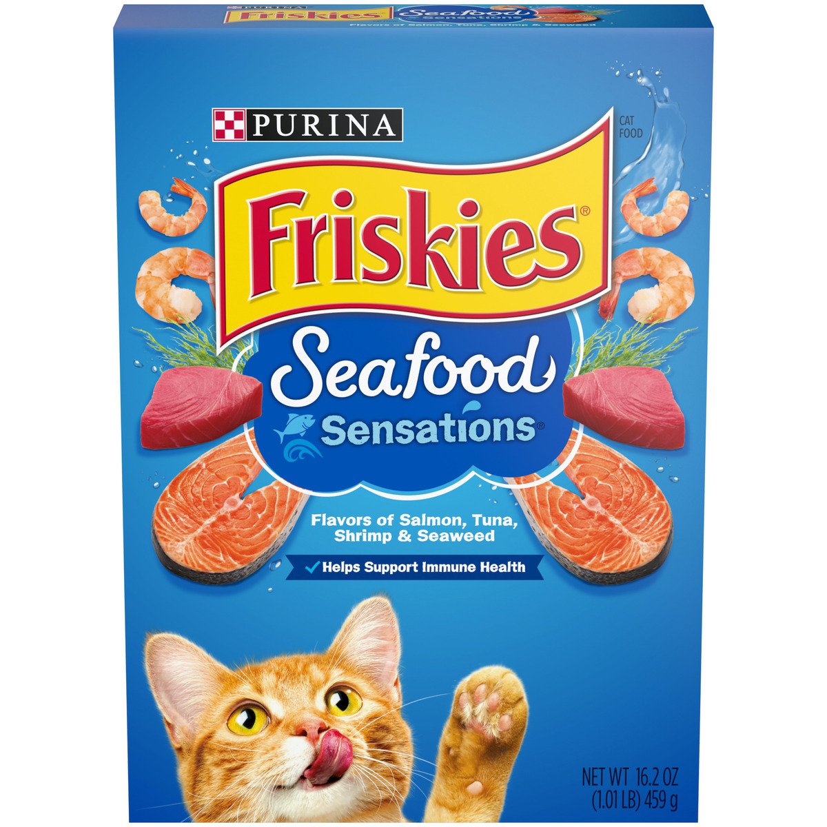 بورينا فريسكيز طعام القطط الحساسة طعام بحري جاف ٤٥٩ جم