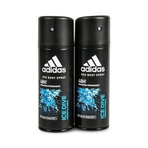 Adidas Deo Body Spray Ice Dive For Men 2 X 150ml