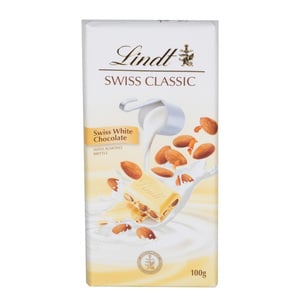 Lindt Swiss Classic White Chocolate With Almond Brittle 100g