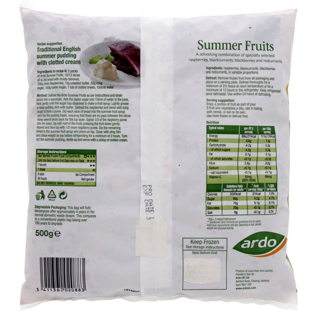 Ardo Summer Fruits 500 g