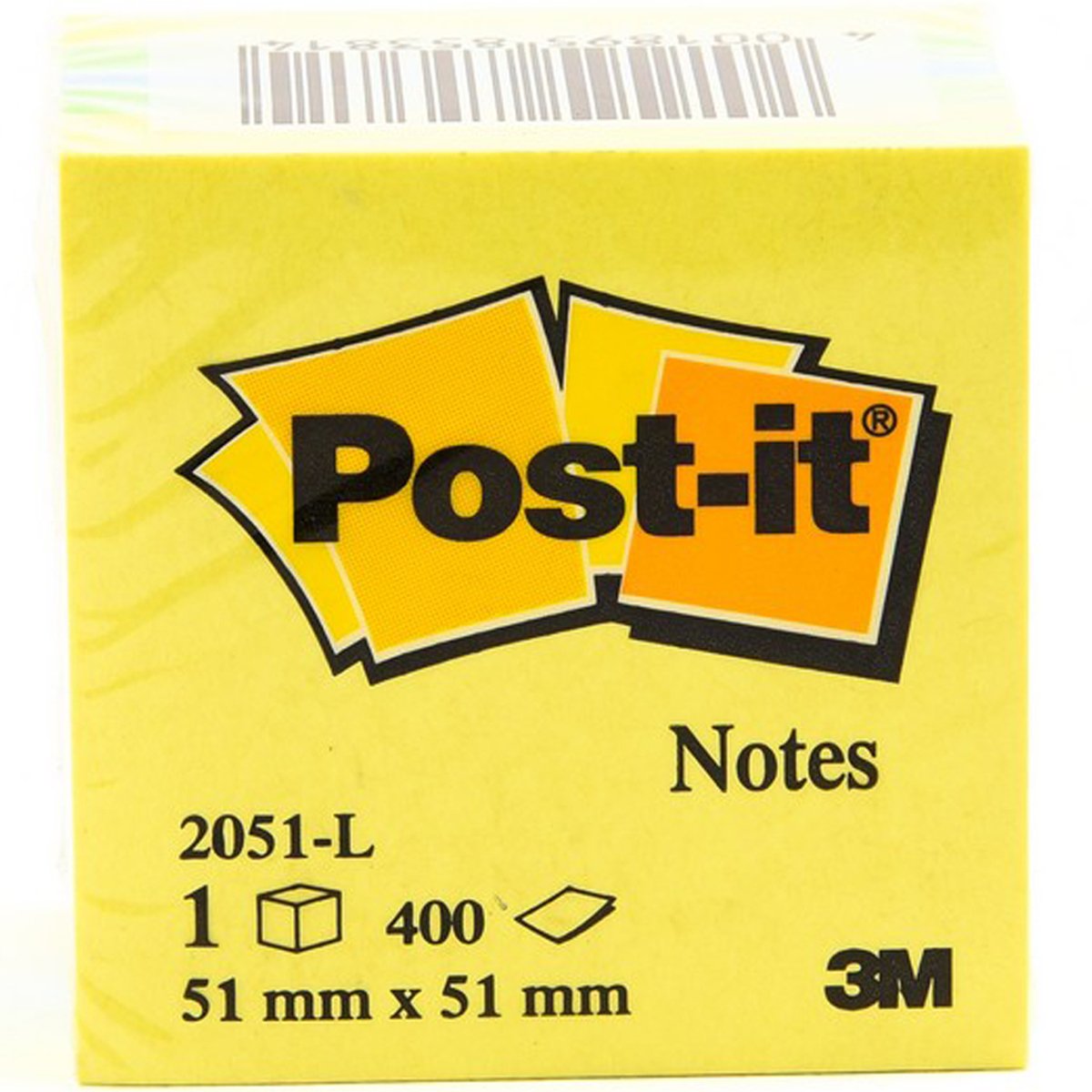 3M Post -it Mini Cube Lemon 2inch x 2inch 400 Sheets
