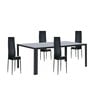 Maple Leaf Glass-DinigTable With 4Chairs DA-258E Assorted