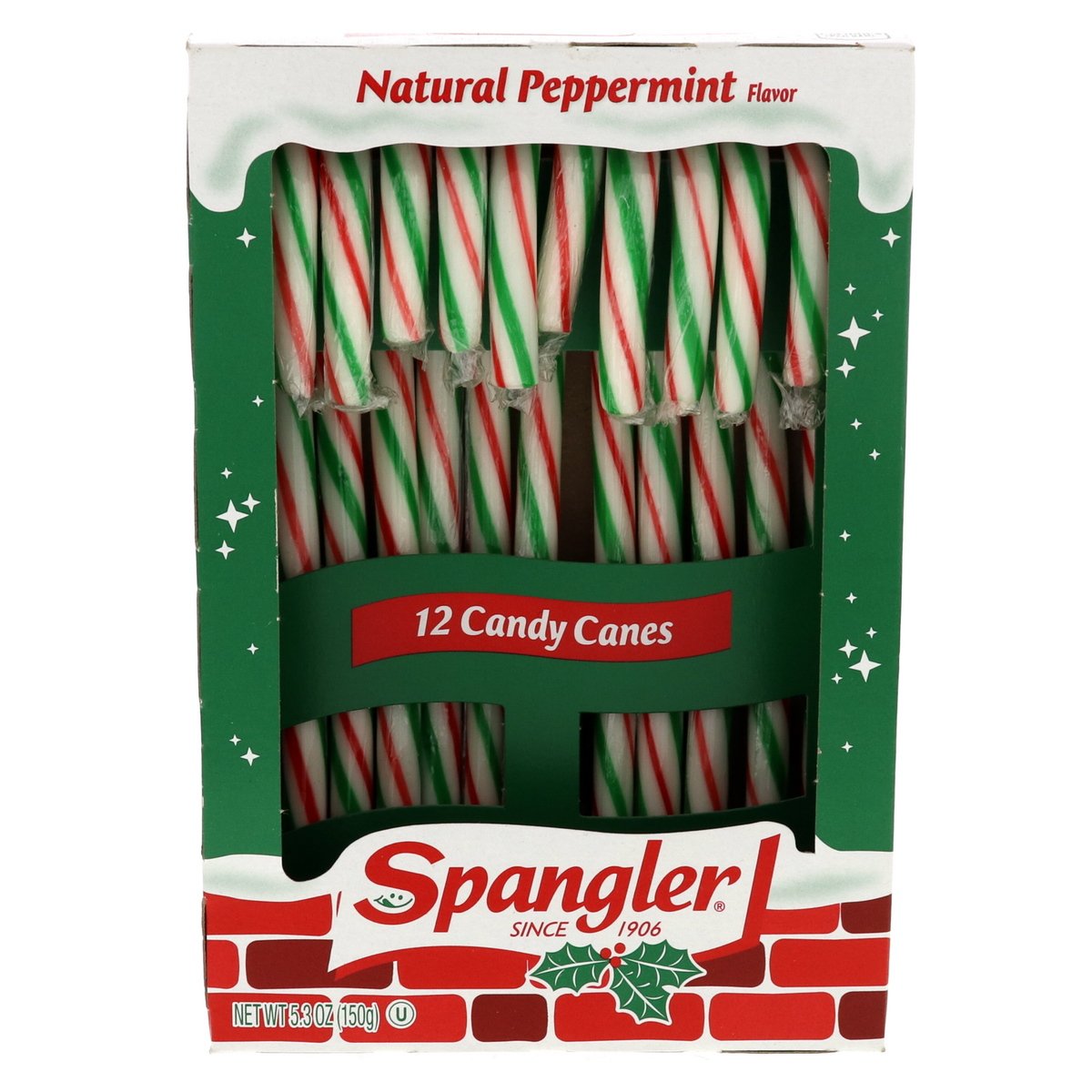 Spangler Candy Canes Natural Peppermint Flavor, 150 g