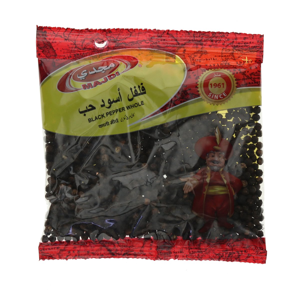 Buy Majdi Black Pepper Whole 100g Online at Best Price | Spices | Lulu KSA in Saudi Arabia
