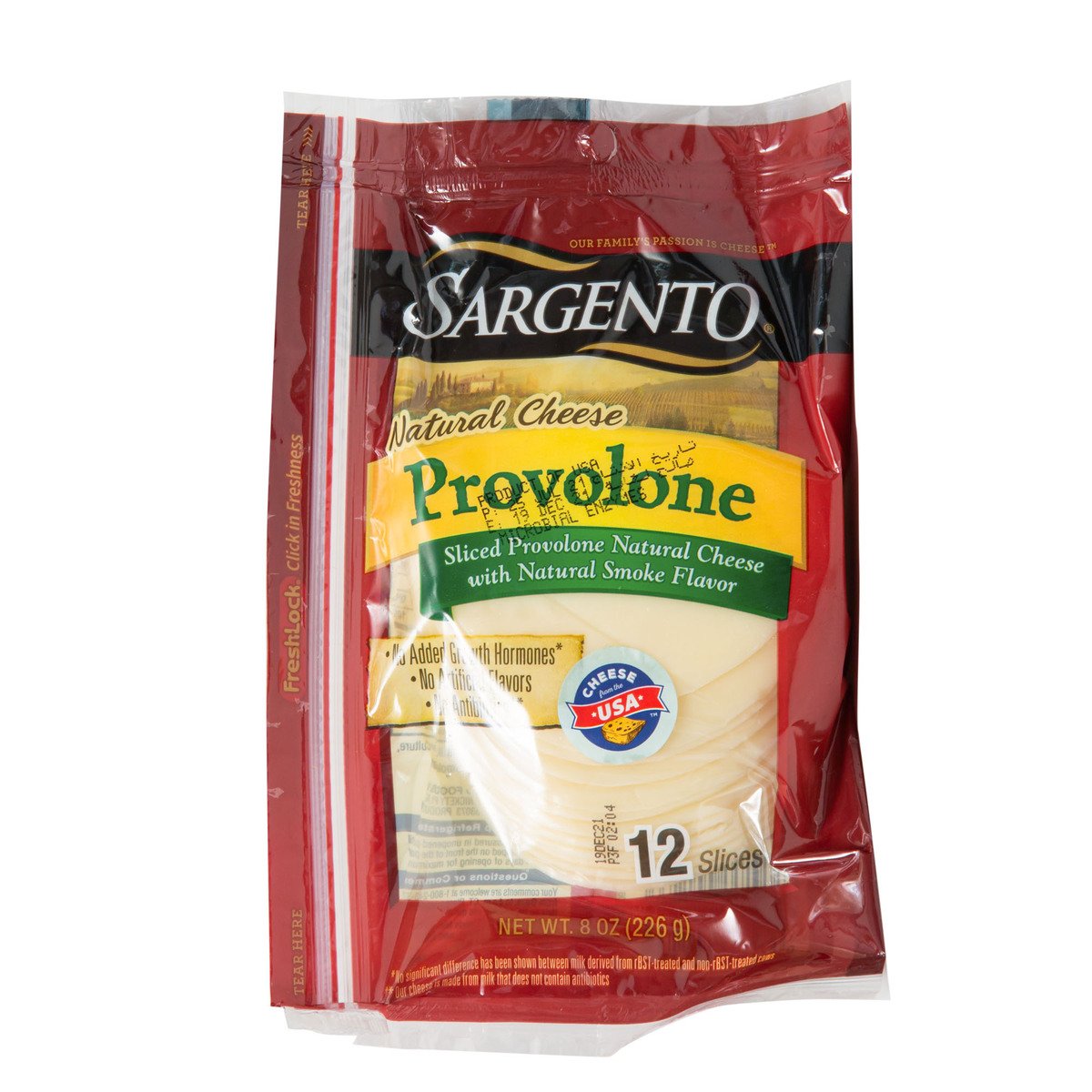 Sargento Natural Cheese Provolone Sliced 226 g
