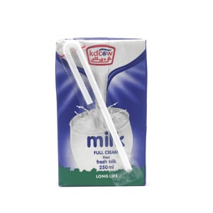 Buy Kdcow UHT Milk Full Cream 6 x 250ml Online at Best Price | UHT Milk | Lulu Kuwait in Kuwait