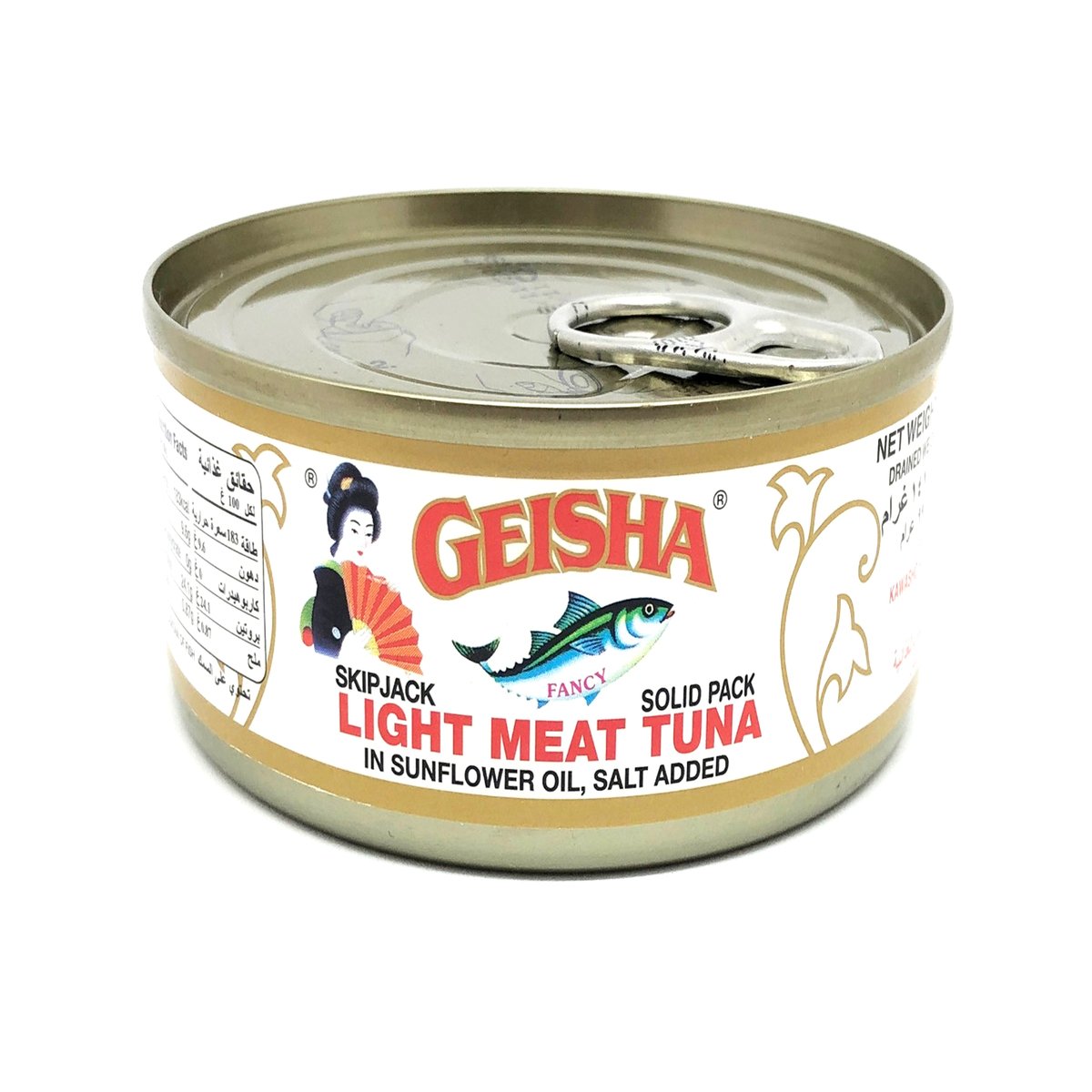Buy Geisha Skip Jack Light Meat Tuna in Sunflower Oil 185g Online at Best Price | Canned Tuna | Lulu Kuwait in Kuwait