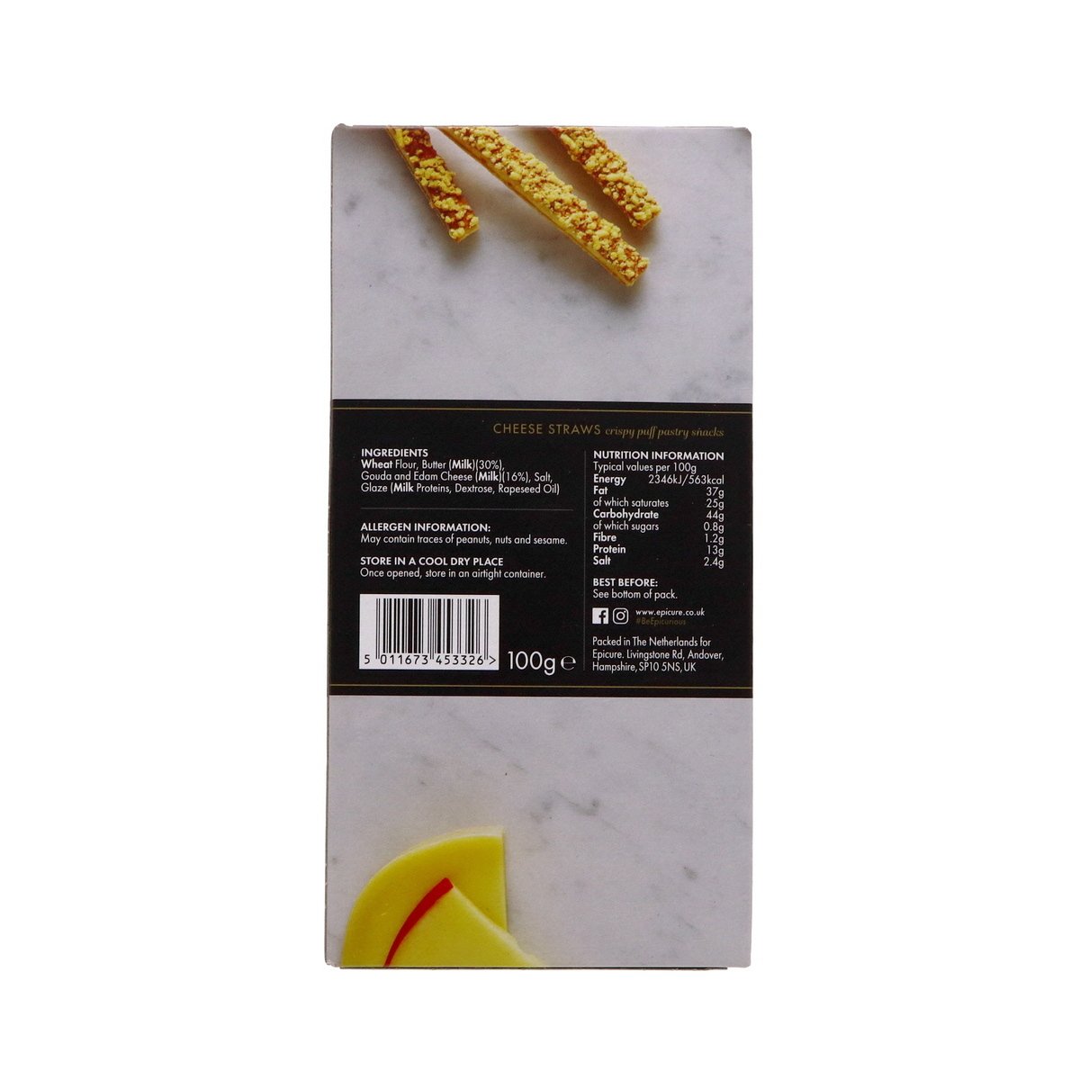Epicure Cheese Straws 100 g