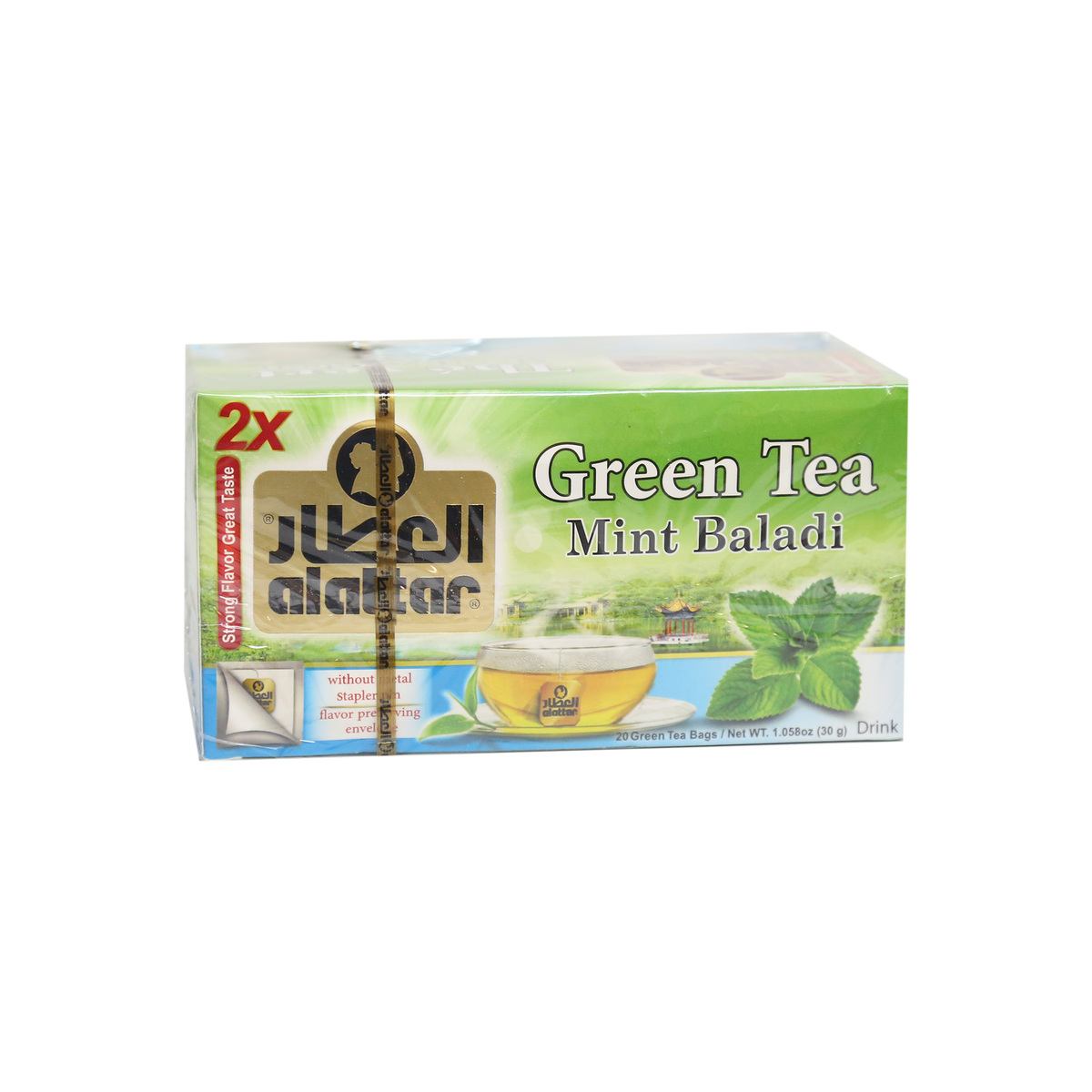 Al Attar Green Tea With Mint 20 Teabags