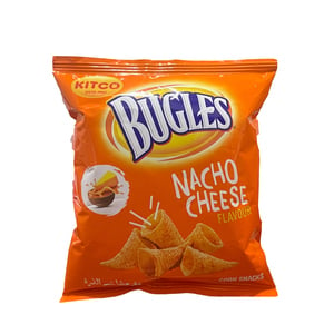 اشتري قم بشراء Kitco Bugles Corn Snacks Nacho Cheese 20 x 15g Online at Best Price من الموقع - من لولو هايبر ماركت Corn Based Bags في الكويت