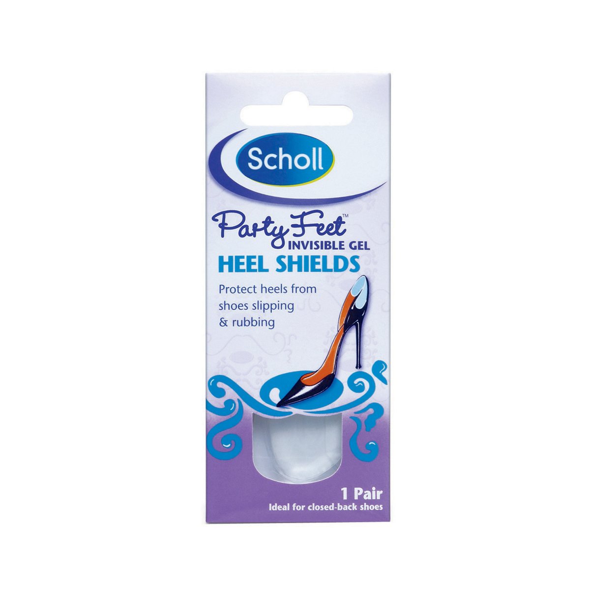 Scholl Foot Care Party Feet Invisible Gel Heel Shields 1 Pair