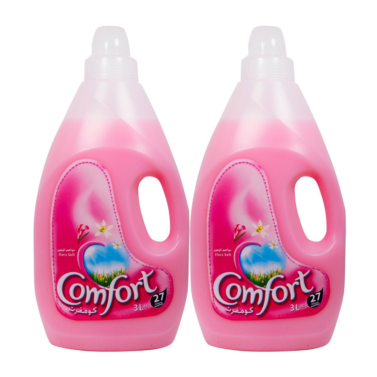 Buy Comfort Fabric Softener Pink 2 x 3Litre Online at Best Price | Fabric Softner Dilut | Lulu Kuwait in Kuwait