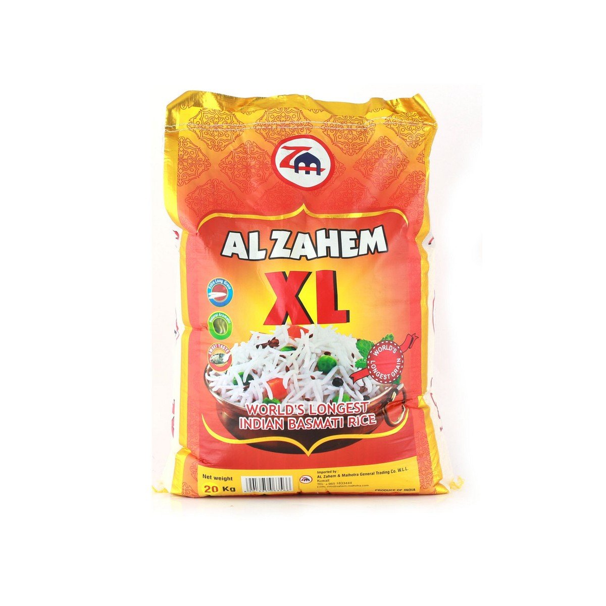 Al Zahem Xl Basmati Rice 20kg
