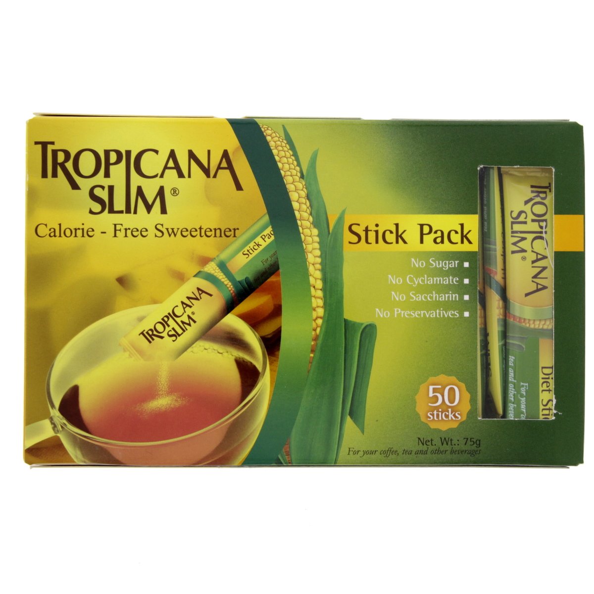 Nutrifood Tropicana Slim Calorie Free Sweetener Stick Pack 50 pcs