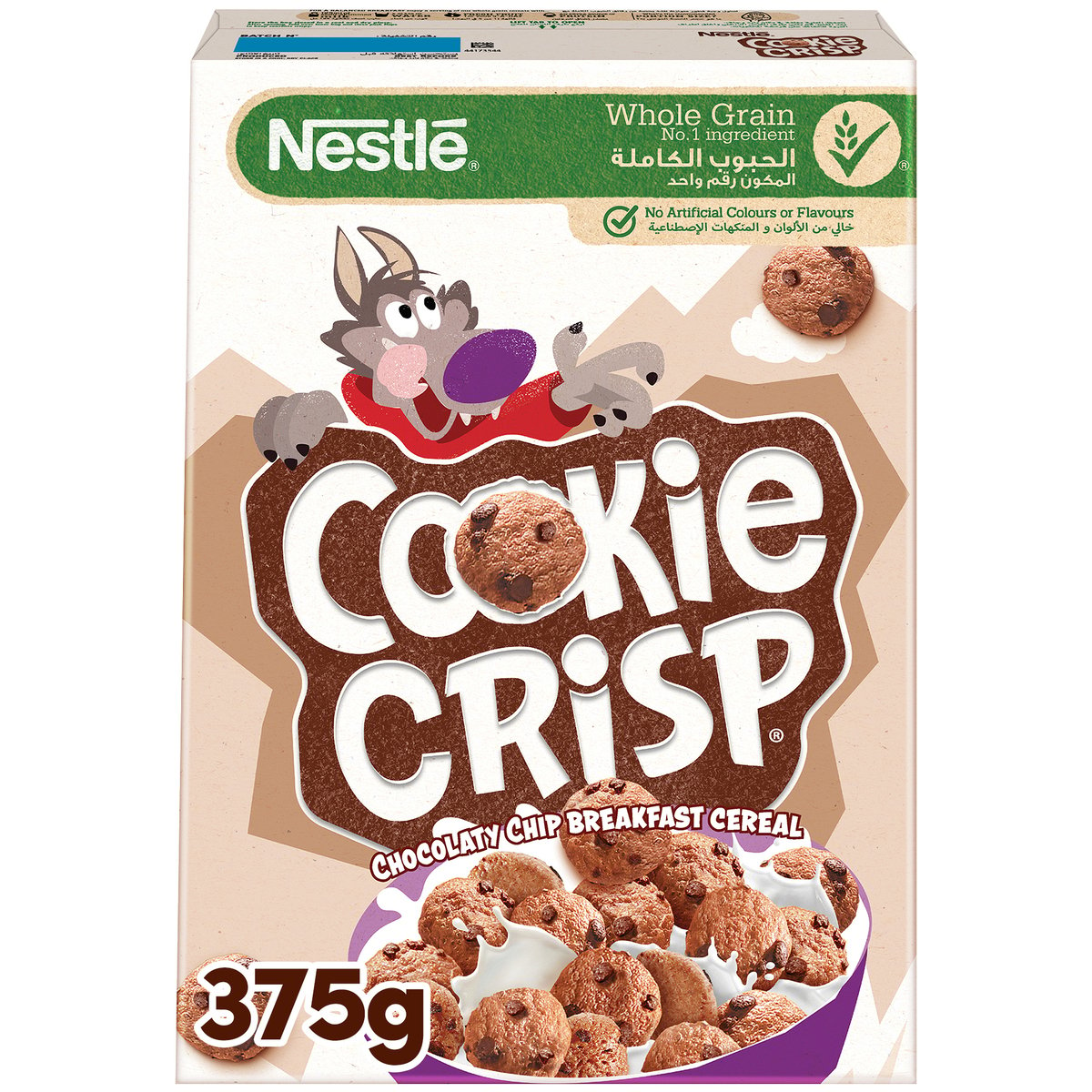 Buy Nestle Cookie Crisp Chocolate Chip Breakfast Cereal 375 g Online at Best Price | Sugar & chocolate cereals | Lulu UAE in UAE