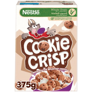 Buy Nestle Cookie Crisp Chocolate Chip Breakfast Cereal 375 g Online at Best Price | Sugar & chocolate cereals | Lulu KSA in Kuwait