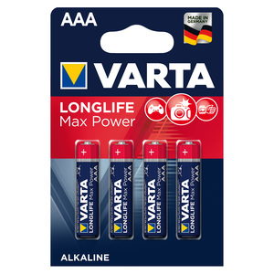 Varta Long Life Max Power AAA Battery Alkaline 4pcs