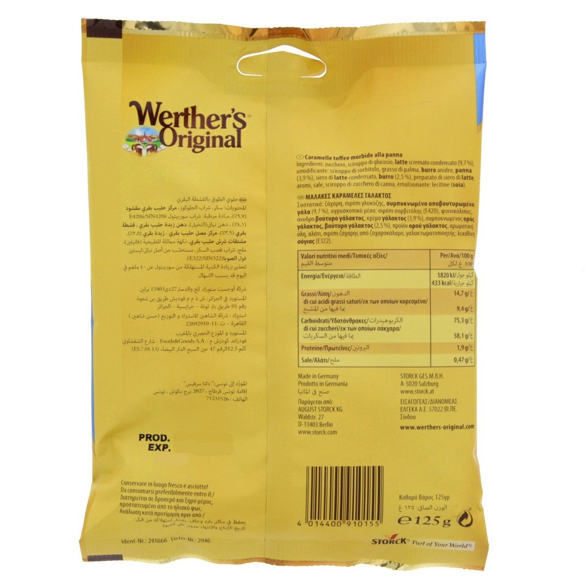 Storck Werther's Original Soft Cream Toffees 125 g