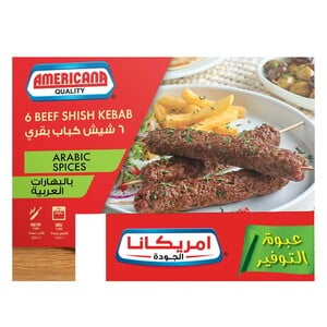 اشتري قم بشراء Americana Shish Kebab Beef 2 x 420g Online at Best Price من الموقع - من لولو هايبر ماركت Kebabs في الكويت