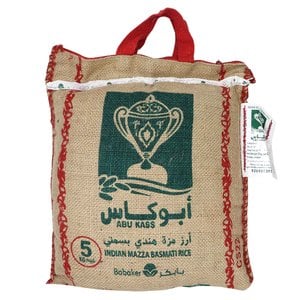 Buy Abukass Indian Mazza Basmati Rice 5 kg Online at Best Price | Basmati | Lulu Kuwait in Saudi Arabia
