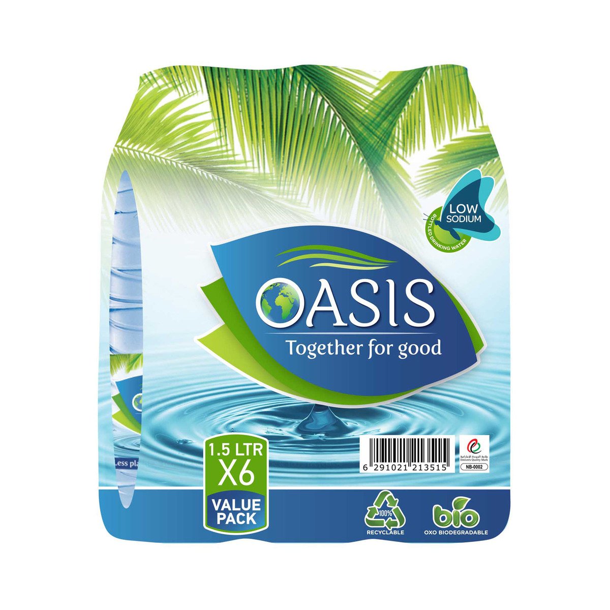 Oasis Bottled Drinking Water 12 x 1.5 Litres